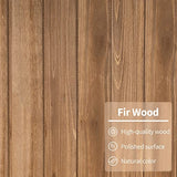 MCombo Outdoor Wood Storage Cabinet, Small Size Garden Cupboard with Door and Shelves, Outside Tools Shed for Patio (30.3"x21.2"x53.9") 0733 (Beige) MCombo