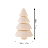 EXCEART Mini Wooden Christmas Tree, 10Pcs Unfinished Wood Miniature Trees for Christmas Crafts Peg People Nature Table Small World Play Holiday Xmas Party Favor Gifts EXCEART