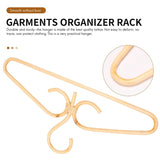 Luejnbogty 2Pcs Rattan Clothes Hanger Natural Rattan Hand-Woven 3 Hook Hanger for Home Wardrobe Clothing Store Decor 40x20cm Luejnbogty