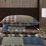 Eddie Bauer - Full/Queen Quilt Set, Premium Cotton Reversible Bedding with Matching Shams, Patchwork Luxurious Bedding Set (Classic Patchwork Green, Full/Queen) Eddie Bauer