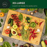 ROYAL CRAFT WOOD Bamboo Cutting Boards for Kitchen - Kitchen Chopping Board for Meat (Butcher Block) Cheese and Vegetables | Wooden Cutting Board ROYAL CRAFT WOOD