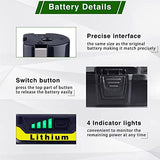 DTK 2Packs 4.0Ah Battery Replacement for Ryobi 18V ONE+ Battery P104 P105 P102 P103 P107 18V Lithium Battery DTK