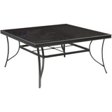 Hanover Traditions 9-Piece Outdoor Dining Set with Tan Cushions, 8 Swivel Rockers and Tempered Glass Square Dining Table, All-Weather, Rust-Resistant Aluminum Patio Dining Set for 8 Hanover