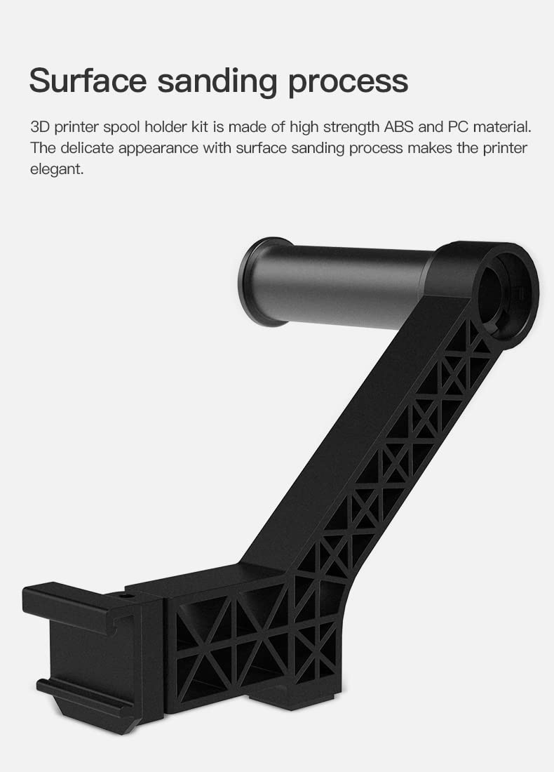 Creality Filament Spool Holder Kit, Filament Mount Bracket for 3D Printer Ender 3 V2/S1 Ender3 Pro/Max, Ender 5, Ender 6, CR-6 SE/Max,CR-10 MAX, PLA/ABS/Nylon/Wood/TPU/Other 3D Printing Mater - WoodArtSupply