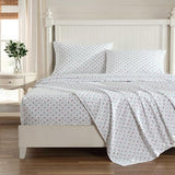 Laura Ashley - Twin XL Sheet Set, Super Soft Cotton Percale Bedding Set with Matching Sham, Oeko-Tex Certified (Aylesmore Ditsy Red, Twin XL) Laura Ashley