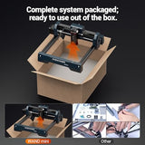 Wizmaker Mini Laser Engraver, 2.5W Laser Engraver Machine,0.04mm Spot Size,12000 Mm/Min Processing Speed, Supports WiFi, Hotspot, and USB Connections, Ideal for Home, Studio, Market, and Desktop Use WIZMAKER