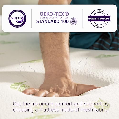 NapQueen Twin XL Size Mattress, 12 Inch Anula Green Tea Infused Memory Foam Mattress, Twin XL Size Mattress Bed in a Box, CertiPUR-US Certified Mattress NapQueen