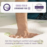 NapQueen Twin XL Size Mattress, 12 Inch Anula Green Tea Infused Memory Foam Mattress, Twin XL Size Mattress Bed in a Box, CertiPUR-US Certified Mattress NapQueen