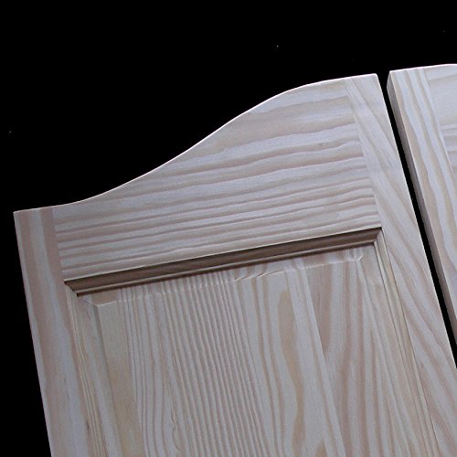 Cafe Doors by Cafe Doors Emporium | Pine Raised 2 Paneled | Premade for 36" W Finished Opening | Saloon Western Style Swinging Bar Pub Solid Wood Cafe Door | Includes Gravity Pivot Hinges Cafe Doors Emporium