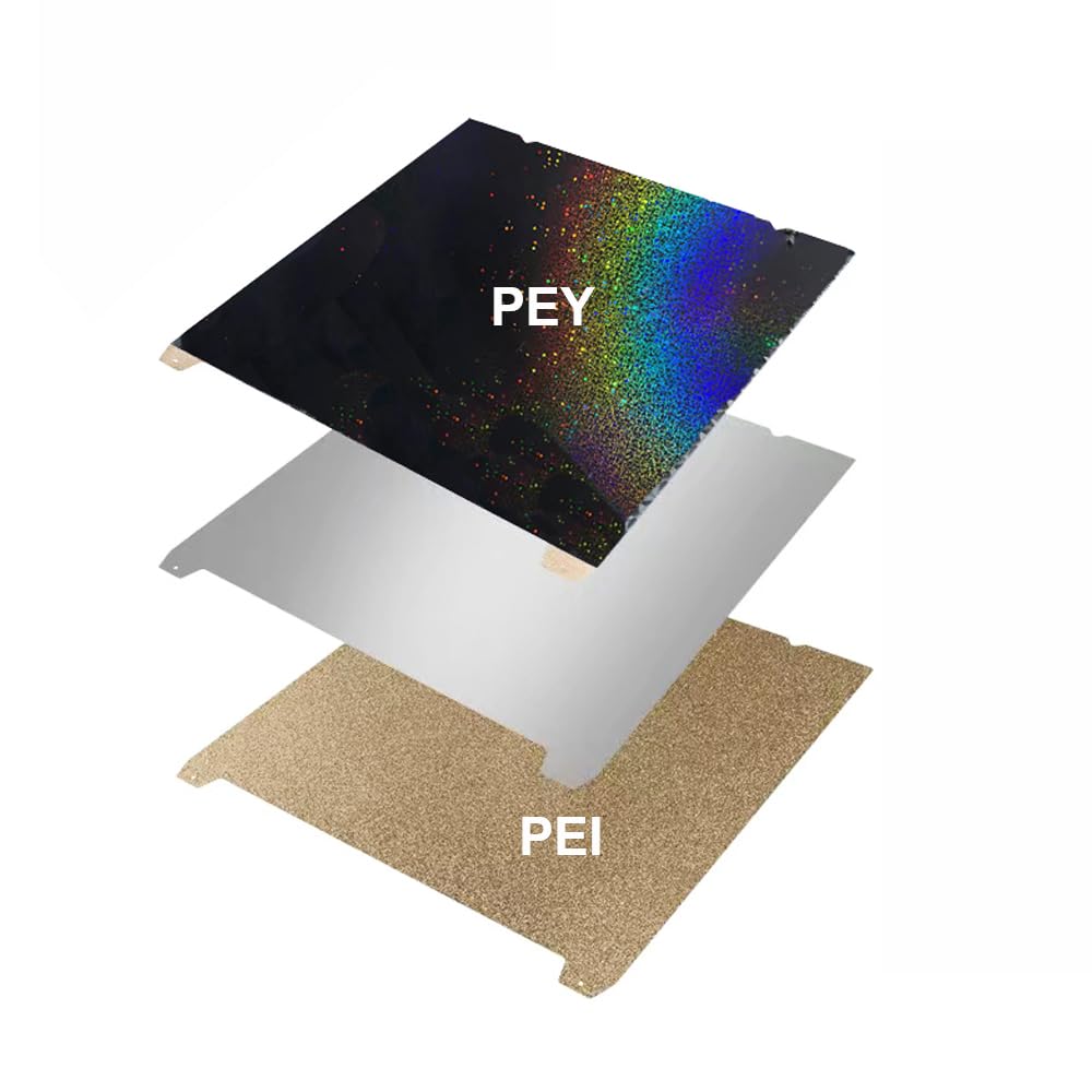 HzdaDeve Textured PEI Build Sheet Smooth PEY Plate with Position Slot 235X235mm Spring Steel Print Bed for Ender 3 V3 SE/Ender 5 S1/Ender 3 S1 Pro/Ender 3 S1/Ender 3 V2 Neo/SV05/SV06 HzdaDeve