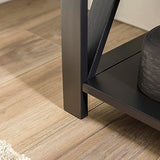 Walker Edison Farmhouse Wood Bookcase with 2 Fixed Shelves - 52 Inch, Black Storage Cabinet for Home Office Walker Edison