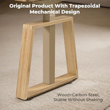 EUREKA ERGONOMIC Standing Desk, 63inch Executive Computer Desk Adjustable Height Stand up Table Modern Trapezoidal Leg,Touch Screen,Oak EUREKA ERGONOMIC