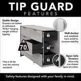 Bush Furniture Atria Bedroom 6 Drawer Dresser, Charcoal Gray Bush Business Furniture