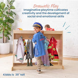 ECR4Kids Streamline Dress-Up Island, Costume Organizer, Natural ECR4Kids