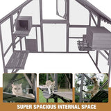 Cat House Outdoor Catio Extra Large Cat Enclosures with Waterproof Cover,Perfect for Cats Playpen GUTINNEEN