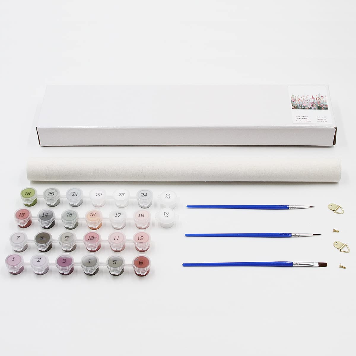 SUMGAR Paint by Numbers kit for Adults Flowers Pink, Colorful Canvas DIY Oil Painting Kits for Beginners, Acrylic Drawing Paintwork Crafts Christmas Gifts 16 x 20 inch (Without Frame) SUMGAR