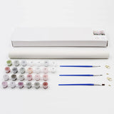 SUMGAR Paint by Numbers kit for Adults Flowers Pink, Colorful Canvas DIY Oil Painting Kits for Beginners, Acrylic Drawing Paintwork Crafts Christmas Gifts 16 x 20 inch (Without Frame) SUMGAR