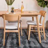 Christopher Knight Home Lucious Fabric / Oak Finish Dining Chairs, 2-Pcs Set, Light Beige Christopher Knight Home