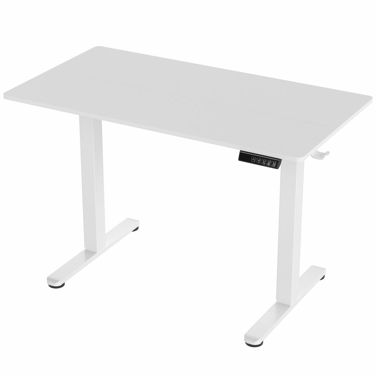 VIVO Electric Height Adjustable 44 x 24 inch Sit Stand Up Desk, Memory Controller, White Top White Frame, DESK-E144W VIVO