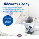 Clorox Toilet Plunger with Hideaway Caddy – Toilet Plunger for Bathroom, Bathroom Organizers & Storage, Bathroom Accessories, Toilet Unclogger, Plunger with Holder CLOROX