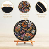 SCECALA 4 Pack Butterfly Floral Embroidery Kit - Flower Butterfly Hand Embroidery Kit for Beginners with Pattern, Complete Cross Stitch Supplies DIY Craft for Adults Sewing Hobby, 1pc Hoops