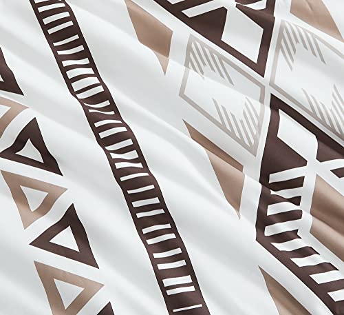 Geniospin King Size Comforter Set- 7 Pieces Boho Bed in a Bag, Western Bedding Set for All Seasons, Reversible Aztec Bedding, Lightweight Comforter Bed Set with Sheets, Pillowcases & Shams Geniospin