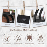 Elegant Black 3-Tier Console Table with Curved Frame for Entryway and Living Room SUPER DEAL