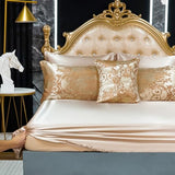 Queen Size 8-Piece Jacquard Comforter Set with Satin Sheets Set – Elegant Coordinated Bedding Collection for Bedroom Bedding_Dreamer