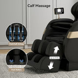Real Relax Massage Chair Full Body of Dual Core S Track,Zero Gravity Realiner with App Control,Bluetooth,Foot Roller,Home or Office Use,Black and Gold Real Relax