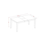 East West Furniture LYAN5-CAP-W Lynfield 5 Piece Kitchen Set for 4 Includes a Rectangle Dining Room Table with Butterfly Leaf and 4 Solid Wood Seat Chairs, 36x66 Inch, Cappuccino East West Furniture