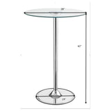 Coaster Home Furnishings Thea LED Bar Table Chrome and Clear Coaster Home Furnishings