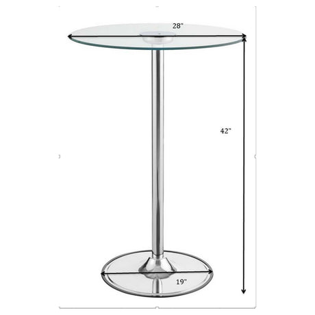 Coaster Home Furnishings Thea LED Bar Table Chrome and Clear Coaster Home Furnishings