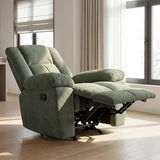 Trygoal Oversized Corduroy Recliner Chair, Manual Lazy Boy Recliner with Home Theater Seating, Breathable Living Room Reclining Chair for Adults Reading, Gaming, Relax, Green