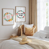Louise Maelys Funny Embroidery Kits for Beginners,Cross Stitch Kit with Adults,DIY Arts Craft with Flower Wreath Pattern,Including Cloth,Hoop,Instructions and Threads