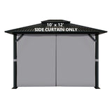 Aoodor 10' x 12' Gazebo Curtain Set Protecting Privacy Side Walls 4 Panels,Curtain Only (Grey) Aoodor