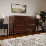 AFI, Santa Fe Full Murphy Bed Chest with 6" Mattress & Built-in USB Charger, Walnut AFI