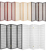 GTU Furniture Japanese Style 4 Panels Wood Shoji Room Divider Screen Oriental for Home/Office (Natural) GTU Furniture