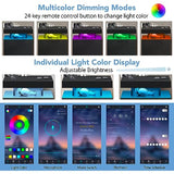 HOMMPA LED Nightstand with Wireless Charging Station 2 Outlets USB Port Type C Black Bedside Table with 3 Drawers Modern Smart LED Nightstand Tall 26.8in High Gloss Night Table with Light for Bedroom HOMMPA