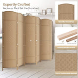 Cocosica 6 Panel Room Divider,6Ft Folding Privacy Screen,Tall - Extra Wide Foldable Panel Partition Wall Divider with Diamond Double-Weaved Hand-Woven Design Room Screen Divider COCOSICA