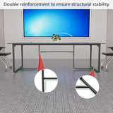 Zethvax 8FT Conference Table,Conference Room Table with Grommet,Stable Structure,Adjustable Foot Pads,Large Seminar Table for Office Meeting 94.4 L x 47.2 W x30.7 H (Gray) Zethvax