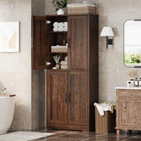 IDEALHOUSE Tall Kitchen Pantry Cabinet,70" Storage Cabinet with 4 Doors and 3 Adjustable Shelves, Freestanding Cupboard, Modern Storage Cabinet for Bathroom, Dining Room, Living Room IDEALHOUSE