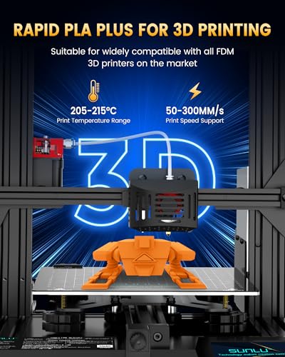 SUNLU PLA+2.0 3D Printer Filament, Upgrade PLA+ Filament 1.75mm, Tougher and Stronger, Neatly Wound PLA Plus Filament, Dimensional Accuracy +/-0.02mm, 1KG Spool(2.2lbs), Black SUNLU