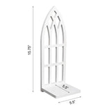 HPC Decor Candle Sconces Wall Decor Set of 2- Handmade Wall Sconce Candle Holder- White Window Shape Wood Wall Home Decor- Farmhouse Wall Decorations for Living Room, Bedroom, Bathroom, Dining Room HPC DEC R OUR HAPPY PLACE