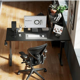 Agilestic Electric Standing Desk, Large 63 x 24 Inches Height Adjustable Desk, Sit Stand up Desk for Work Office Home, Splice Board, Black Agilestic