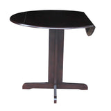 International Concepts Dual Drop Leaf Dining Table, 36-Inch, Espresso IC International Concepts