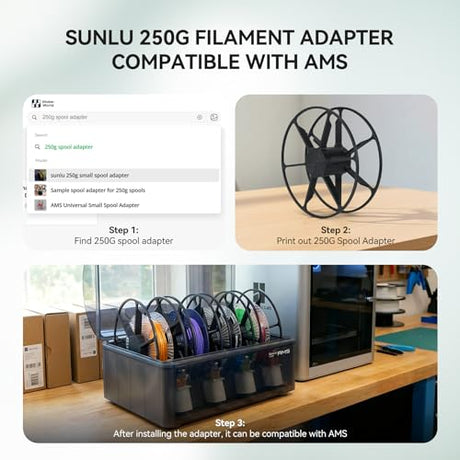 SUNLU 3D Printer Filament Bundle PLA Filament 1.75mm, Individually Vacuum Packed, 0.25kg per Spool, 2kg in Total, 8 Pack, Black+Bone White+Grey+Brown+Red+Blue+Olive Green+Wood SUNLU