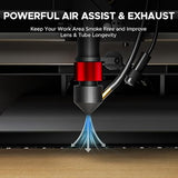 OMTech K40+ 45W CO2 Laser Engraver, 12"x8" Desktop Laser Cutter & Engraving Machine for Home Use, LaserGRBL LightBurn Compatible, Adjustable Laser Head Air Assist for Wood Glass More OMTech