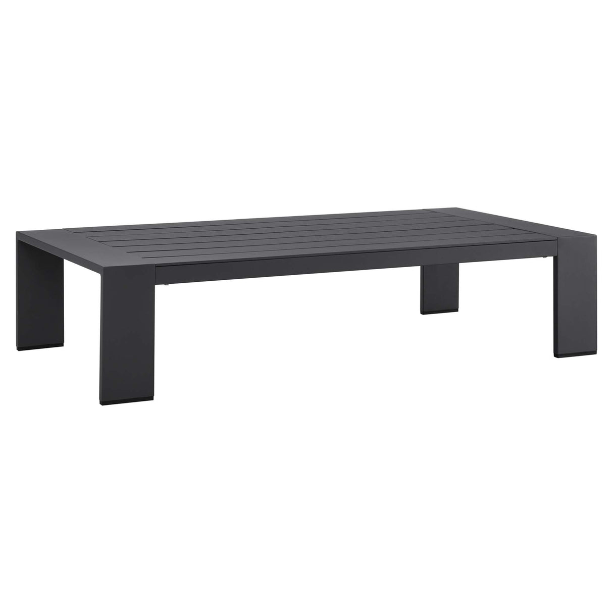Modway Tahoe Aluminum Outdoor Patio Coffee Table in Gray Modway