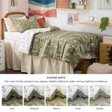 Bedsure Twin/Twin XL Comforter Set - Olive Green Bed Set, 2 Pieces Cute Floral Bedding, 1 Soft Reversible Botanical Flowers Comforter and 1 Pillow Sham Bedsure