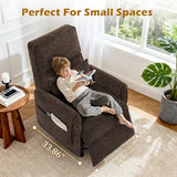 Korser Power Recliner Chair, Small Recliners for Small Spaces, Electric Recliner Chairs for Adults with Remote, Pillow and Side Pockets, Reclining Chair with Memory Function, Living Room, Chenille